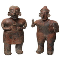 Pre Columbian Nayarit Pottery Male and Female Ancestral Couple