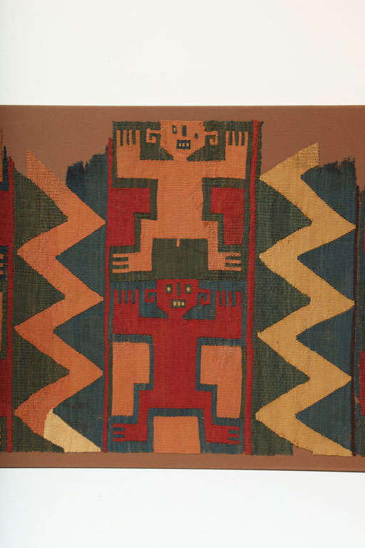 Pre Columbian Nazca Graphic Four Figure Textile  Panel For Sale 2