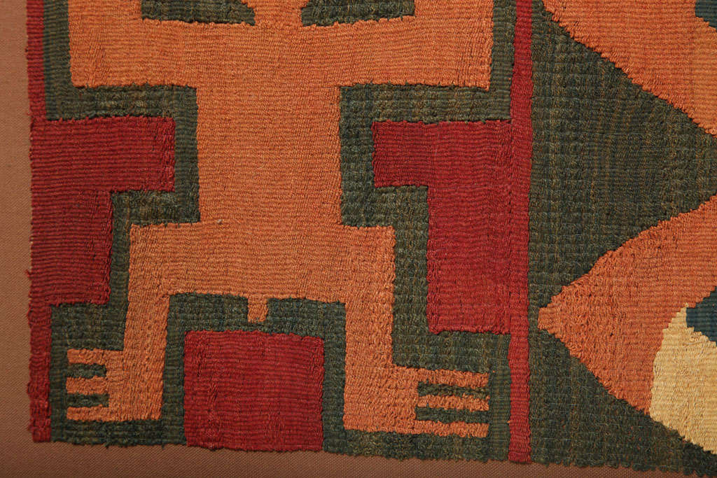 Pre Columbian Nazca Graphic Four Figure Textile  Panel For Sale 6