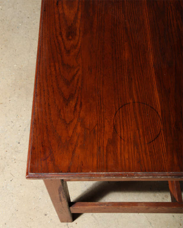 American circa 1940 Cornell University 6 Foot Oak Library Table