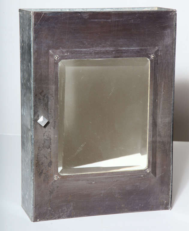 industrial medicine cabinet with mirror