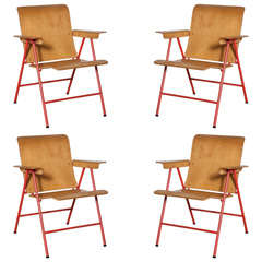 set of 4 Russell Wright Samson folding Chairs