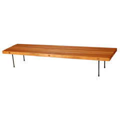 Slat Bench In The Style Of Phillip Powell