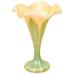 Quezal Floriform Vase