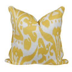 Bold Yellow Ikat Pillow
