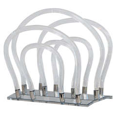 Iconic Lucite Magazine Rack by Dorothy Thorpe