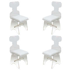 Set of 70's Sculptural Lucite Chairs