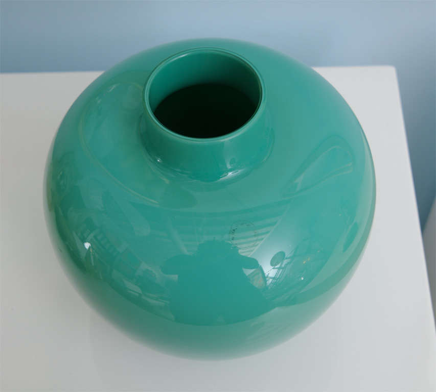 Beautiful Aqua Murano Glass Vase by Carlo Scarpa for Venini 2