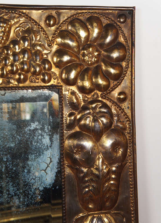 Fine Continental Gilt Metal Mirror