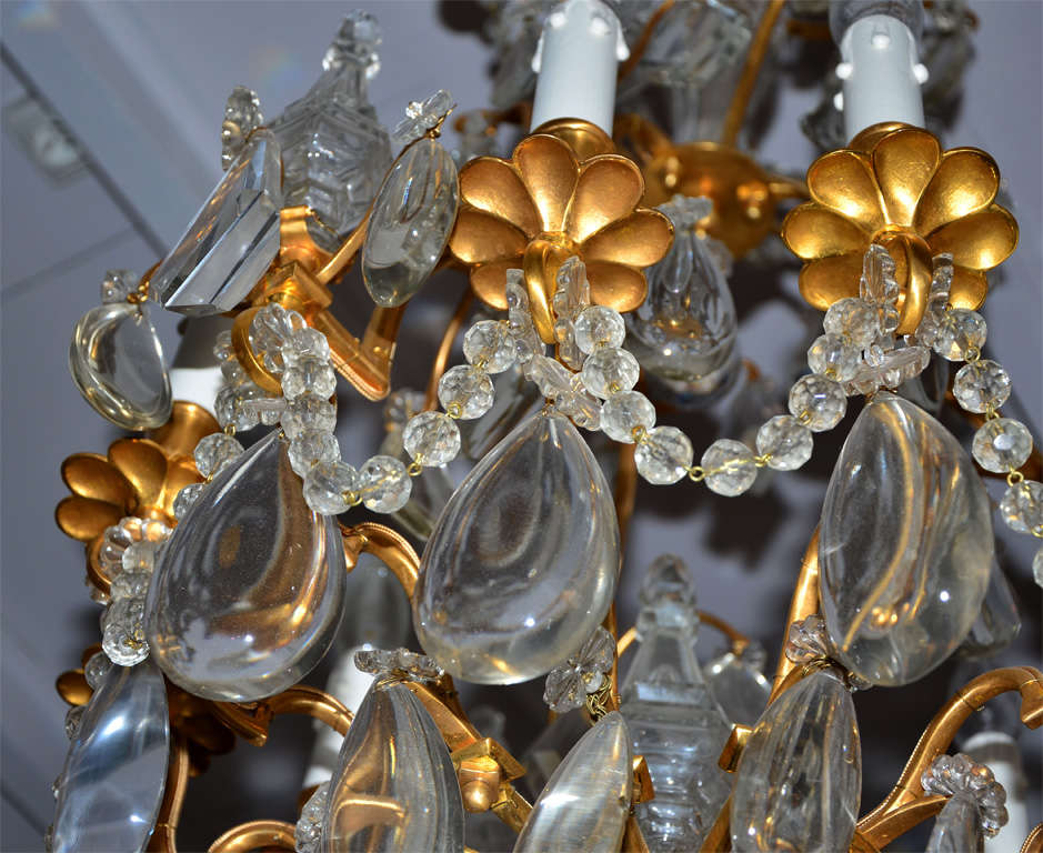 Bronze And Crystal  Bagues Chandelier For Sale 2