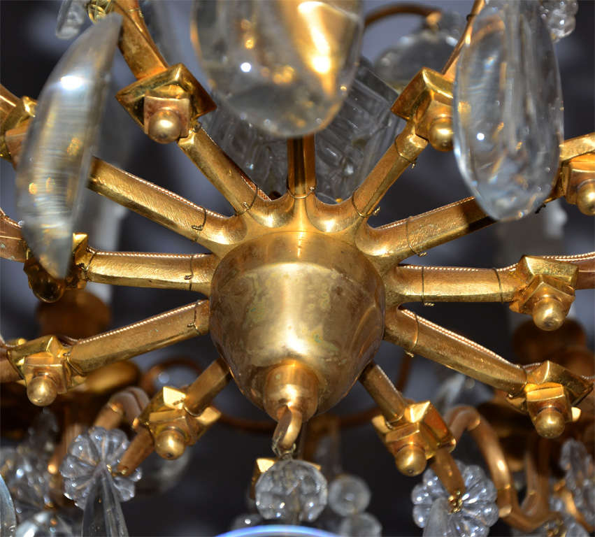 Bronze And Crystal  Bagues Chandelier For Sale 3