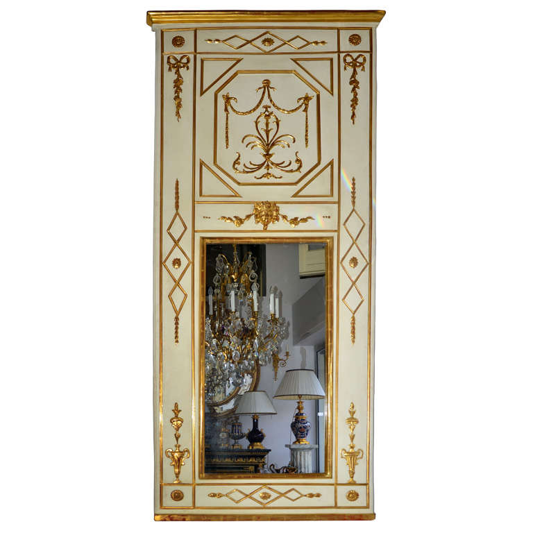 Rare Large Mirror Trumeau Louis XVI  Period For Sale