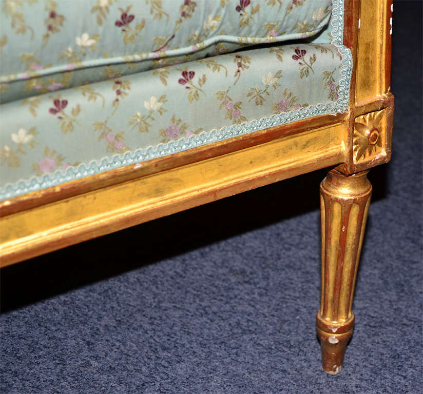 Charming Gilded Wood  Day-bed Bench Louis Xvi Period For Sale 4