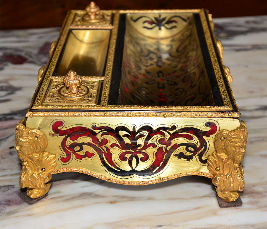 Copper Gorgeous Inkwell  Boulle Napoleon III For Sale