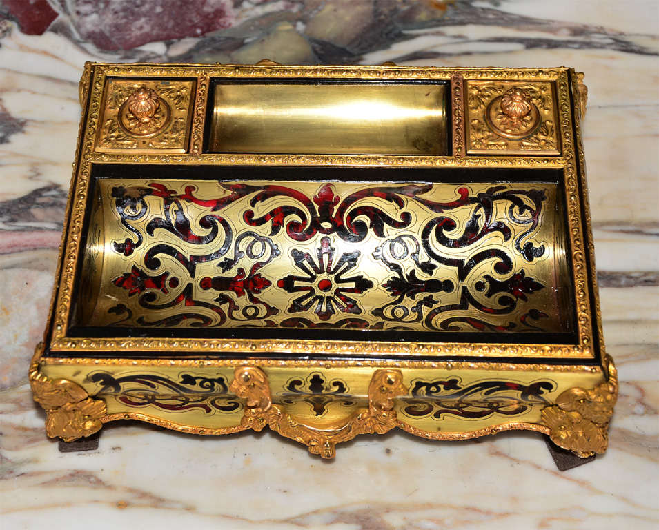 Gorgeous Inkwell  Boulle Napoleon III For Sale 2