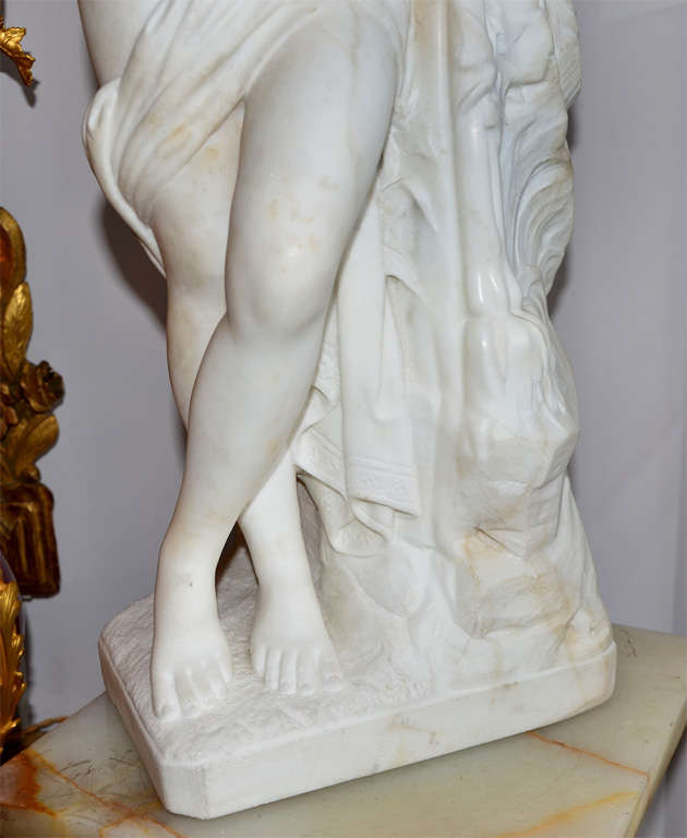 Carrare Marble Statue Representing A Nymphea 3