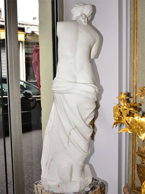 Statue In Carrare Marble Representing  Venus De Milo In Good Condition For Sale In Paris, FR