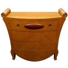 Satinwood Deco Chest of Drawers 3