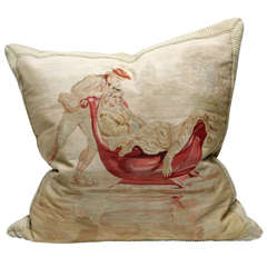 18th Century Belgium Aubusson Pillow