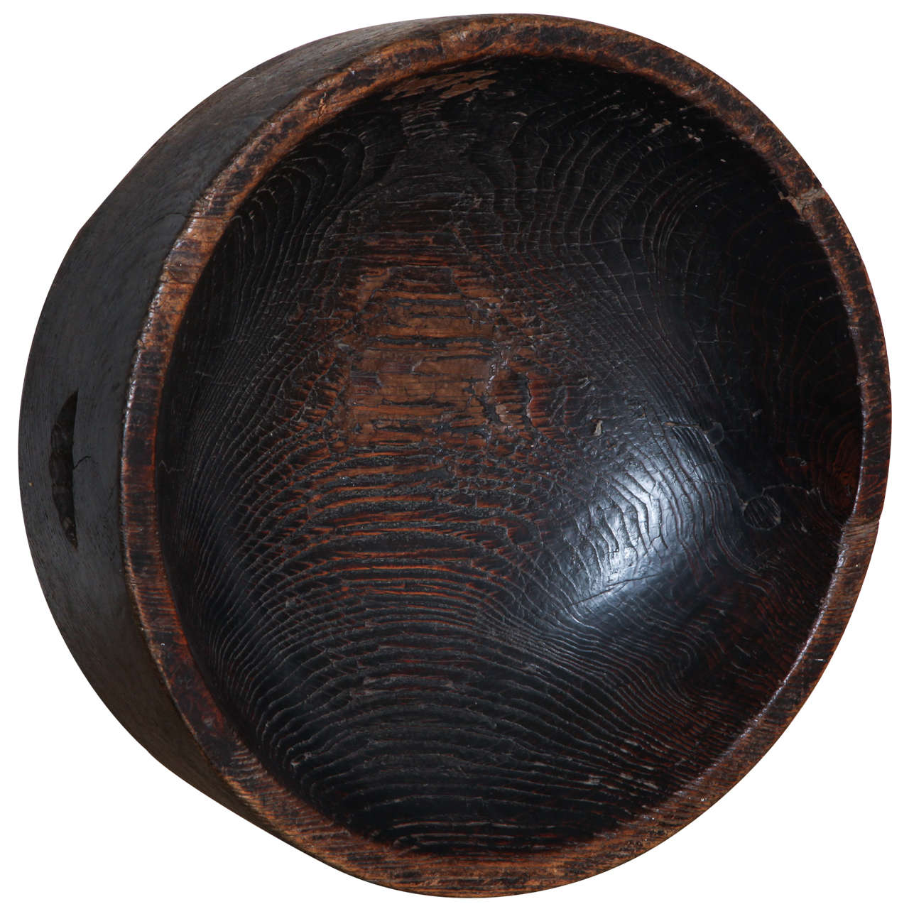 Rare Japanese Keyaki Wood Usu Mortar, 18th Century For Sale