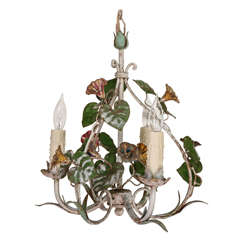 Petite Italian Tole Chandelier