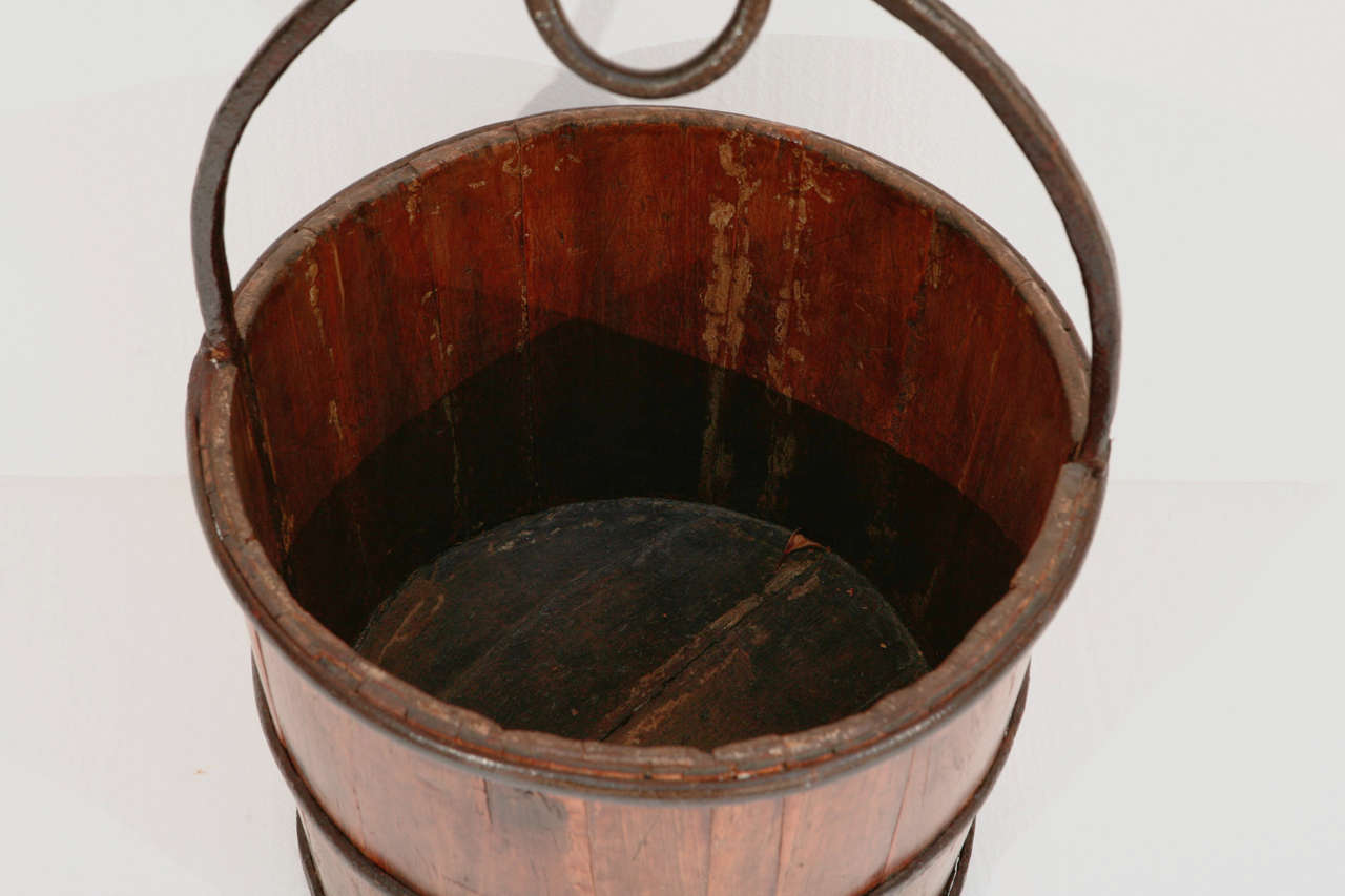 Country Antique Water Bucket For Sale