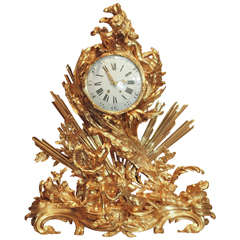 Antique French Museum Quality Bronze D'ore Monumental Mantel Clock