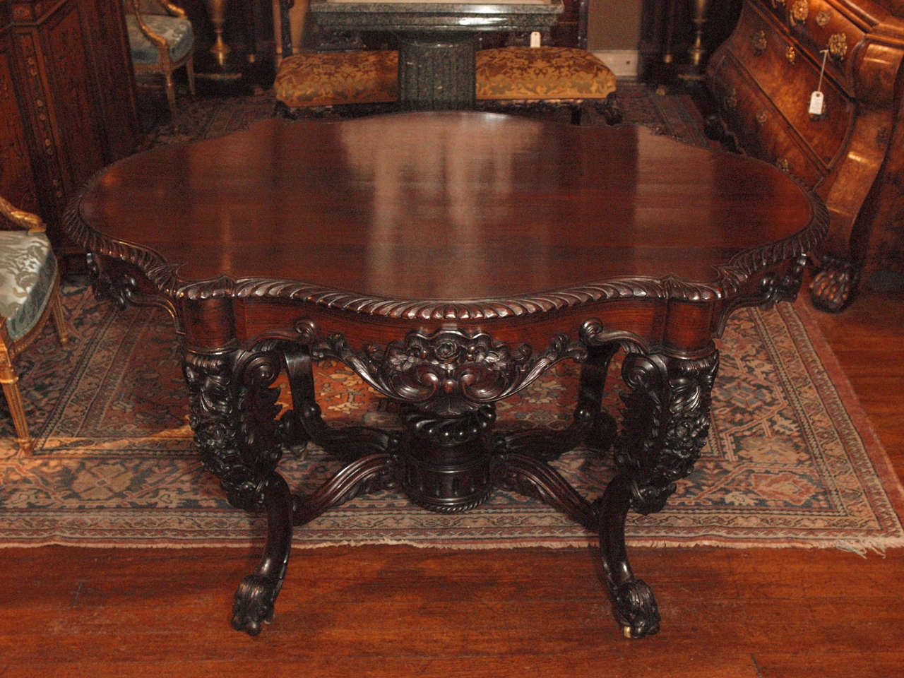 Antique Black Walnut Parlour Table circa 18601870 at 1stDibs 1860