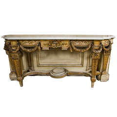 Extraordinary Marble Top Louis XVI Style  Console