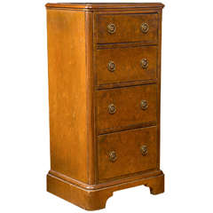 Pair of Burlwood 4 Drawer Side Cabinets 8