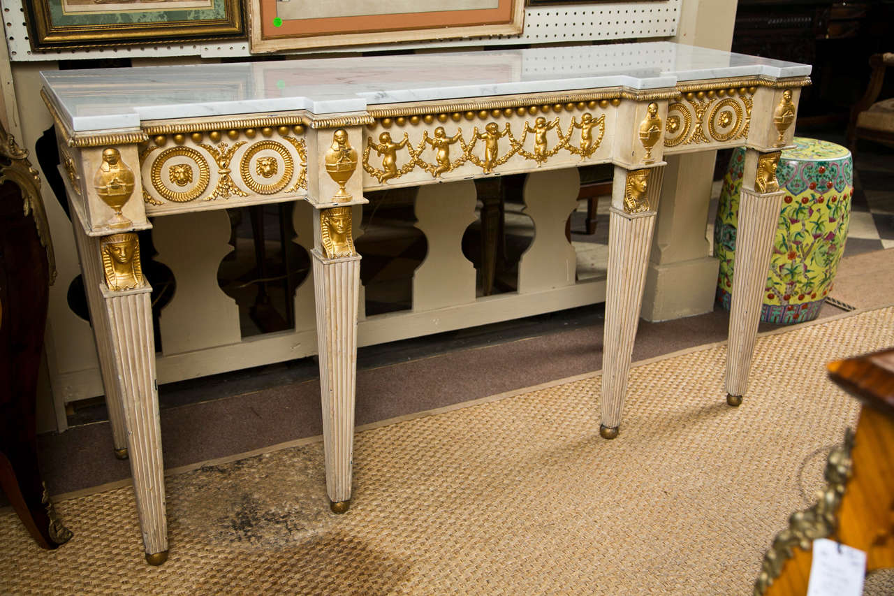 19th Century Regency Painted Console Table