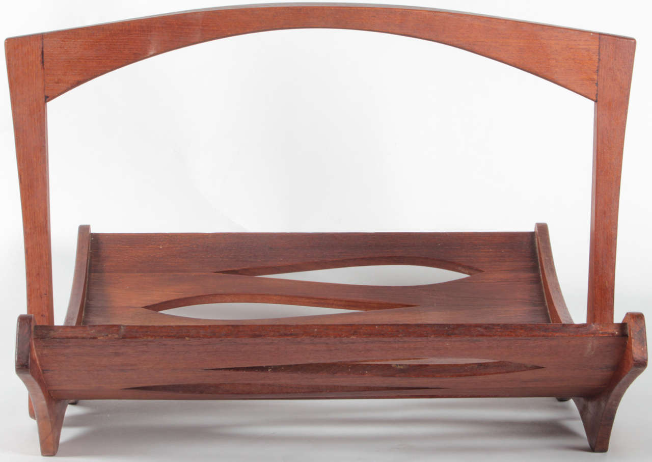 Wood Teak Magazine Holder by Jens Quistgaard