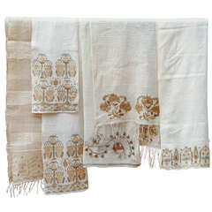 Antique Ottoman Turkish Embroidered Towels 