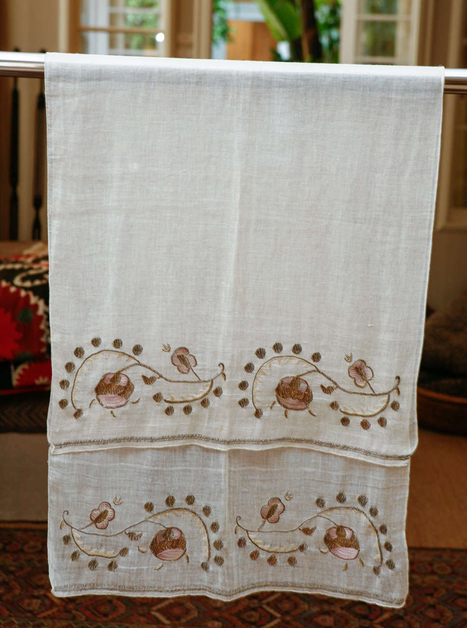 Silk Ottoman Turkish Embroidered Towels 