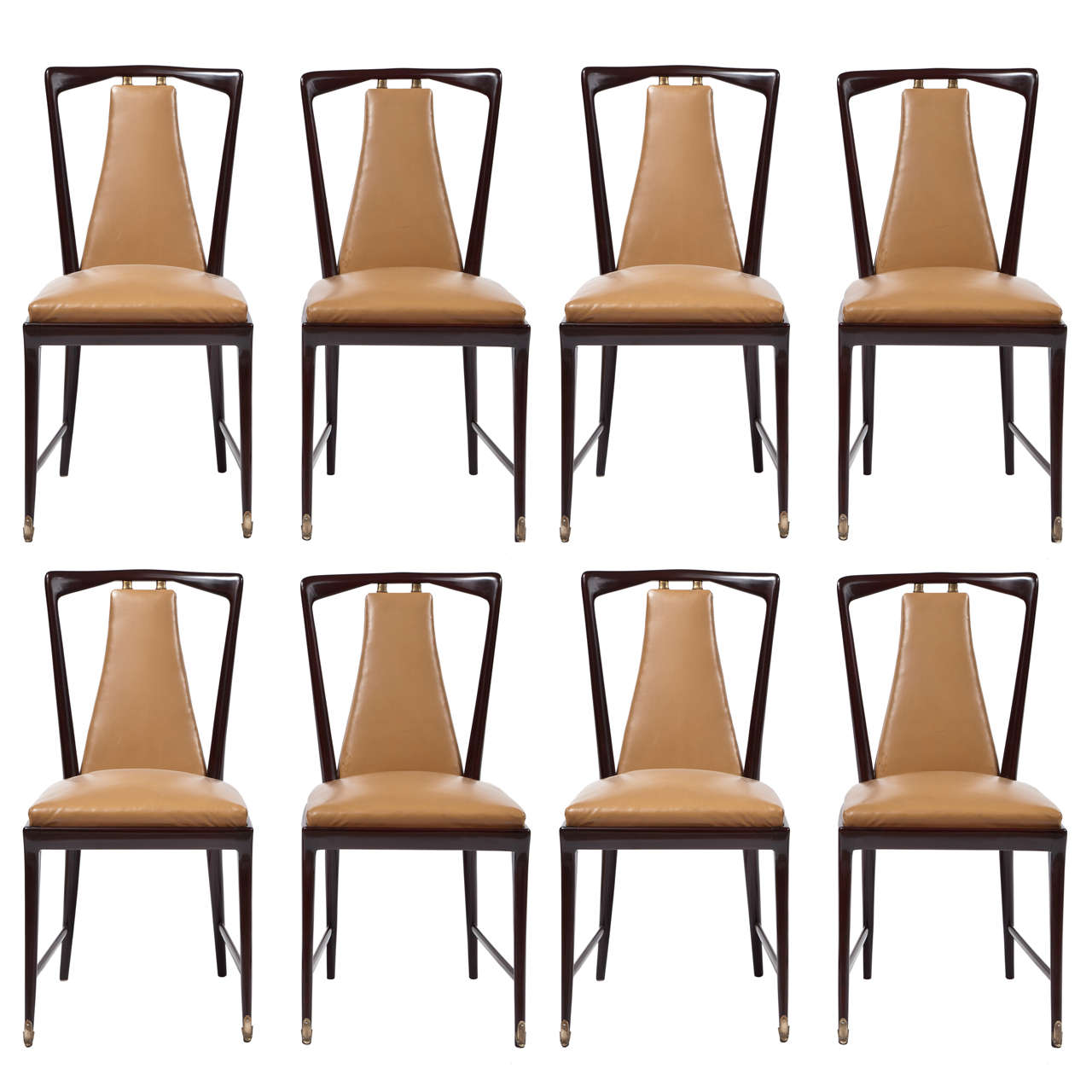 Osvaldo Borsani Exceptional Set of Eight Chairs