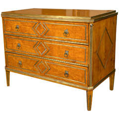 A Russian Neoclassical Three Drawer Commode