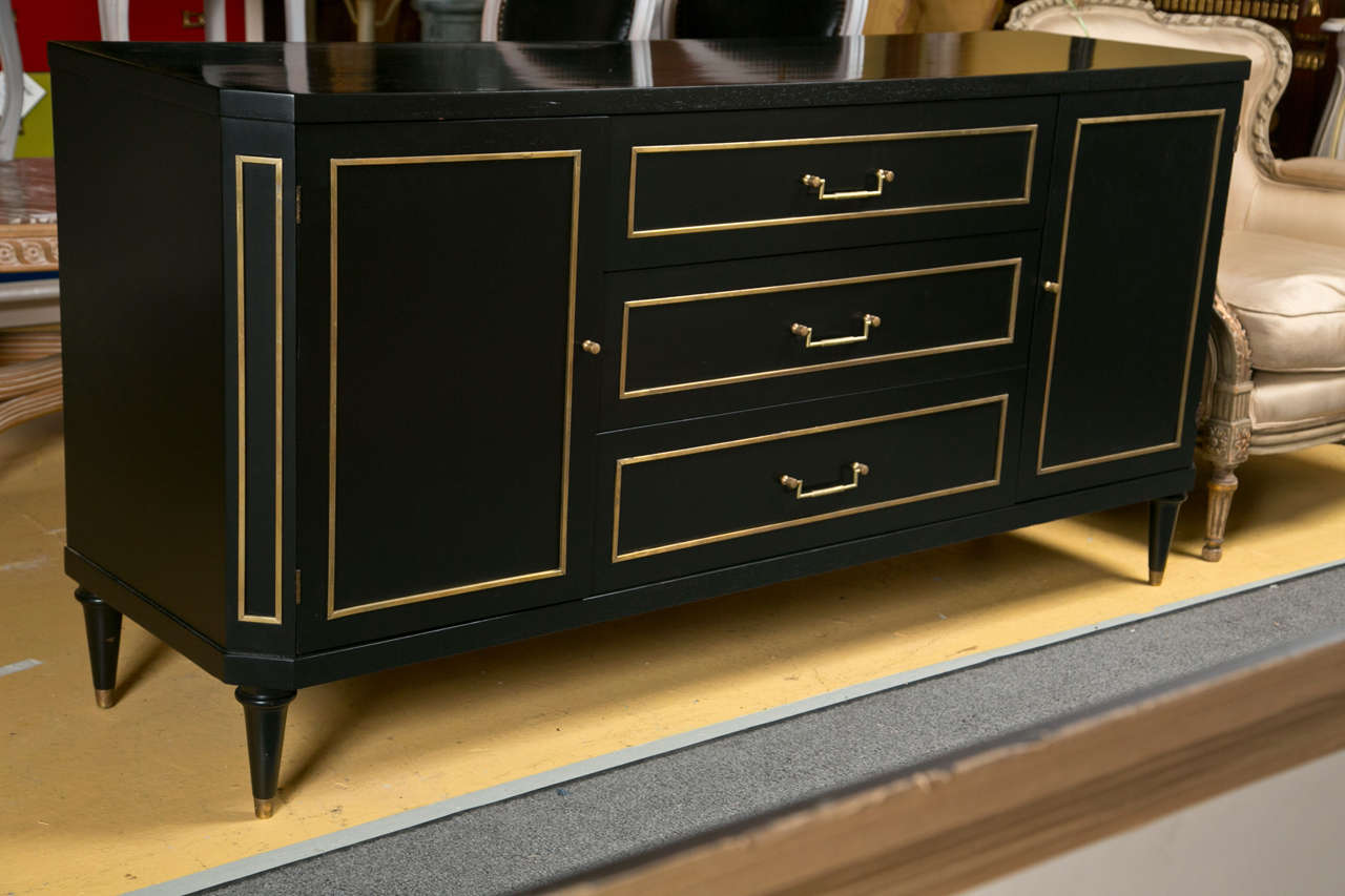 Hollywood Regency Style Ebonized Dresser
