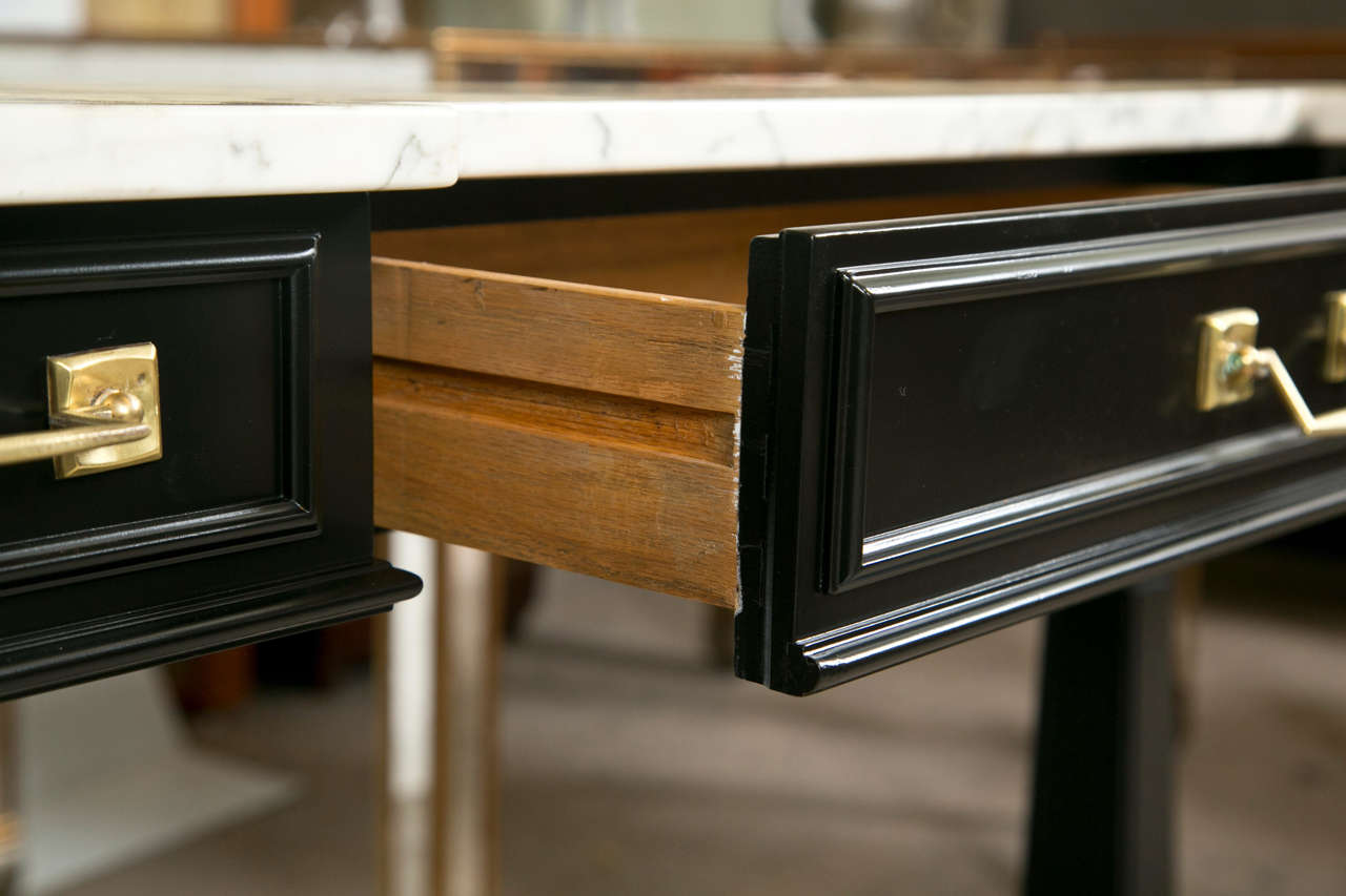 American Empire Style Ebonized Console Table