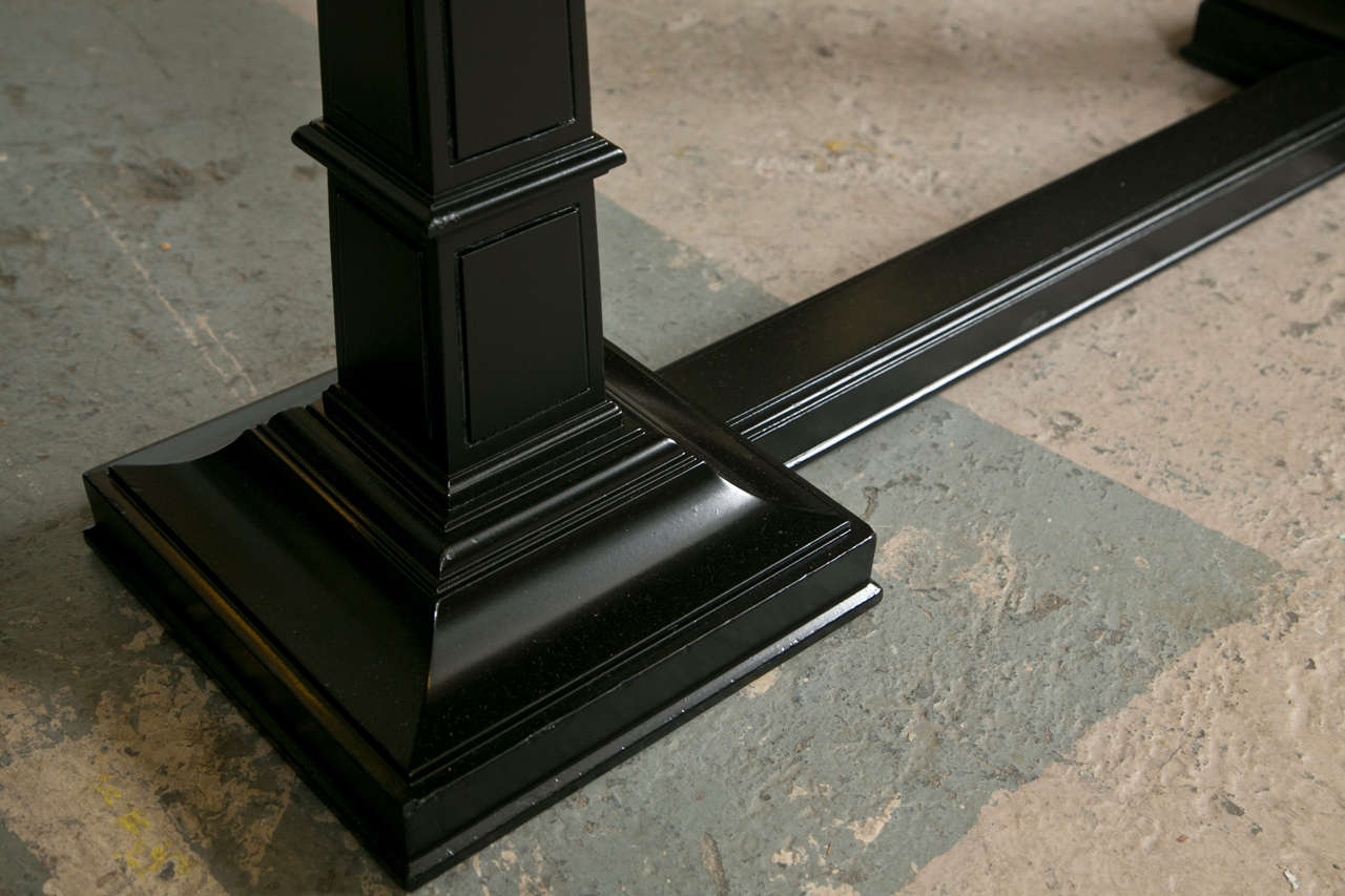Empire Style Ebonized Console Table In Good Condition In Stamford, CT