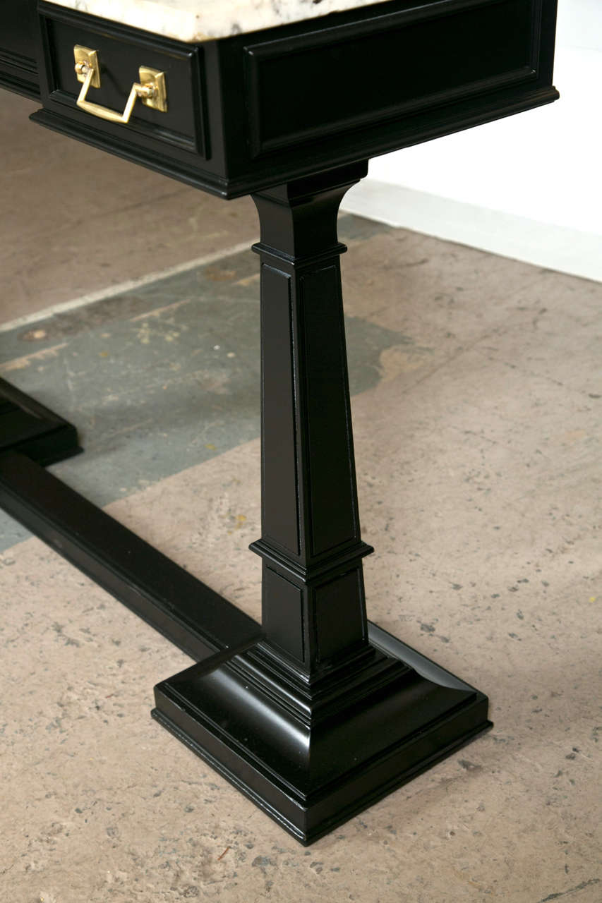 Mid-20th Century Empire Style Ebonized Console Table