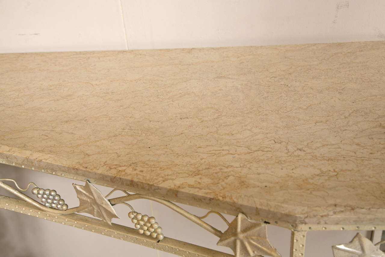 Art Deco Style Marble-Top Console Table 3