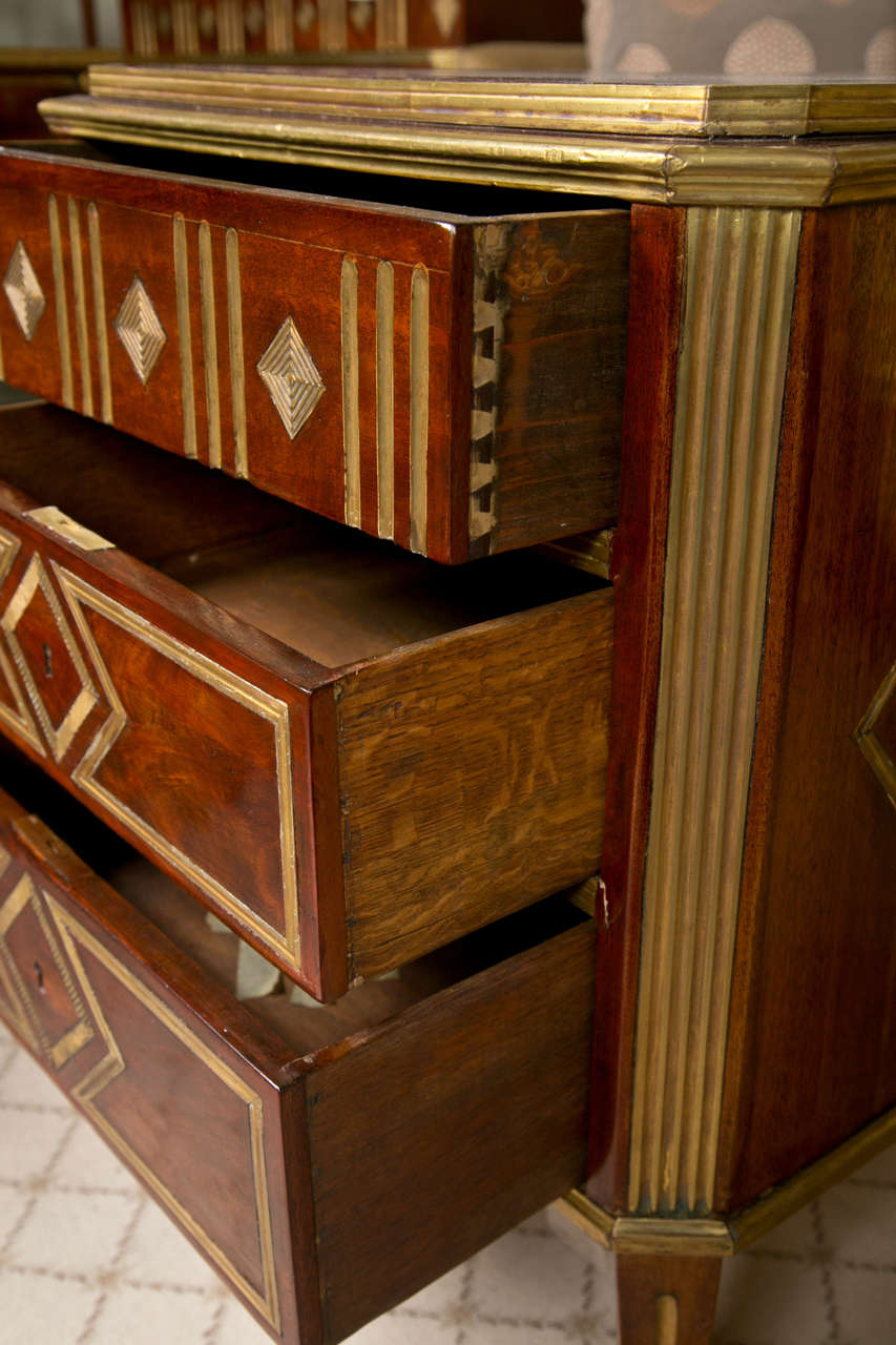 19th Century Pair of Russian Neoclassical Style Nightstands
