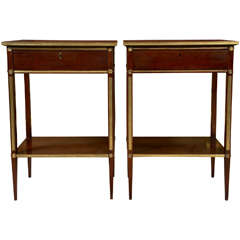 Pair of Russian Neoclassical Style End Tables