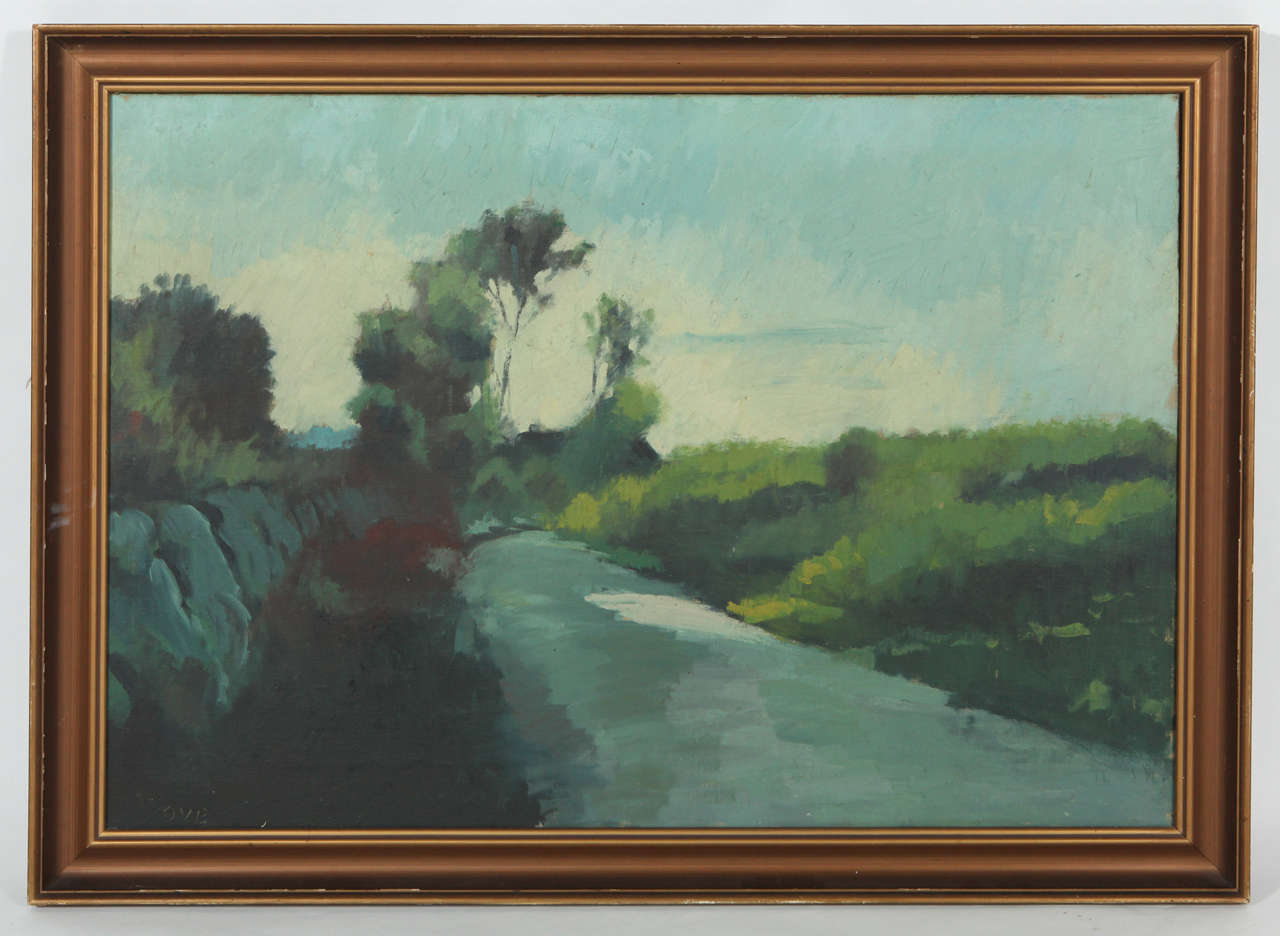 Landscape by Orla Valdemar Borch (1891-1969), Denmark.

Oil on canvas.