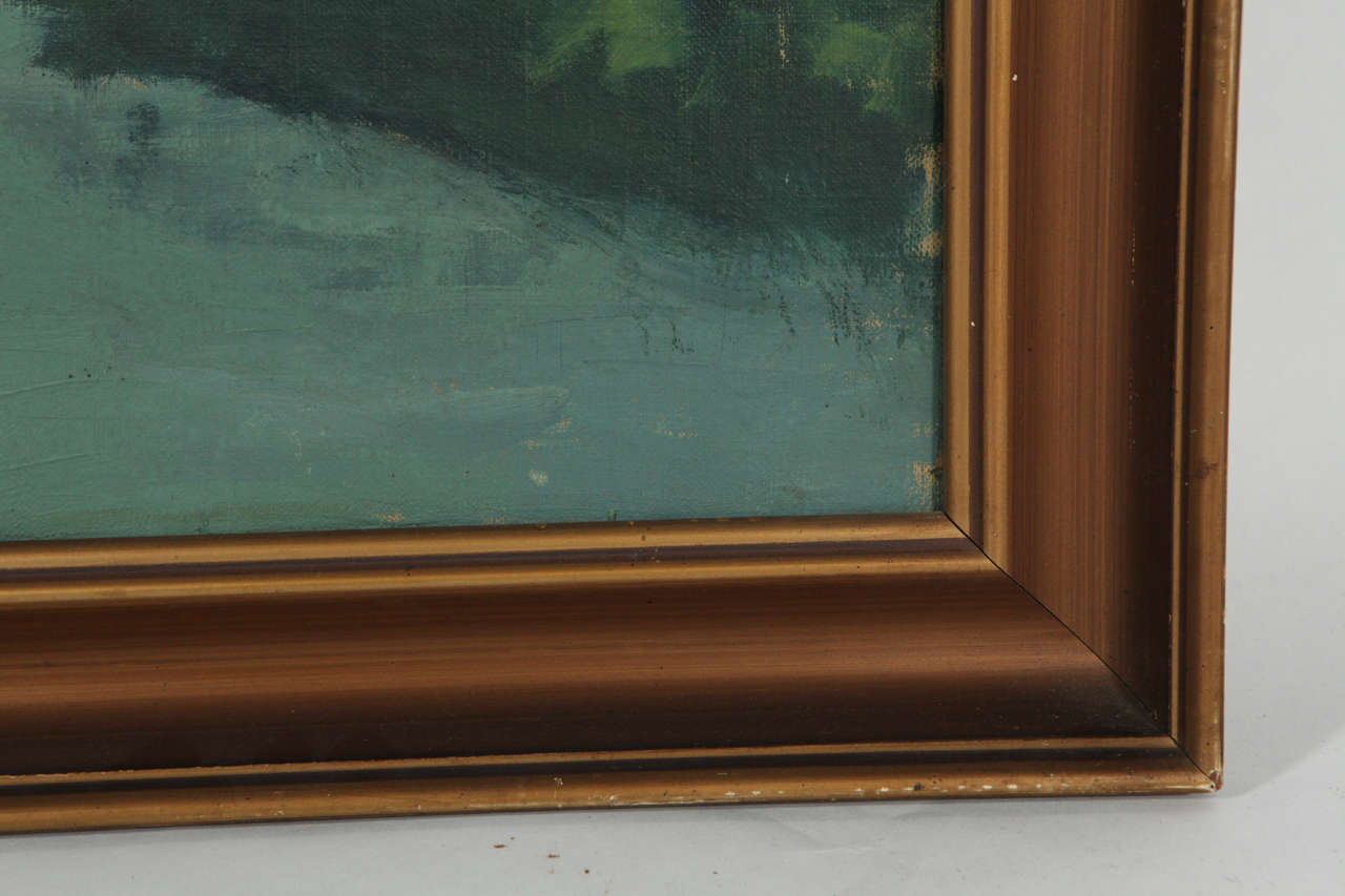Painting by Orla Valdemar Borch, Denmark, 20th Century In Good Condition For Sale In Los Angeles, CA