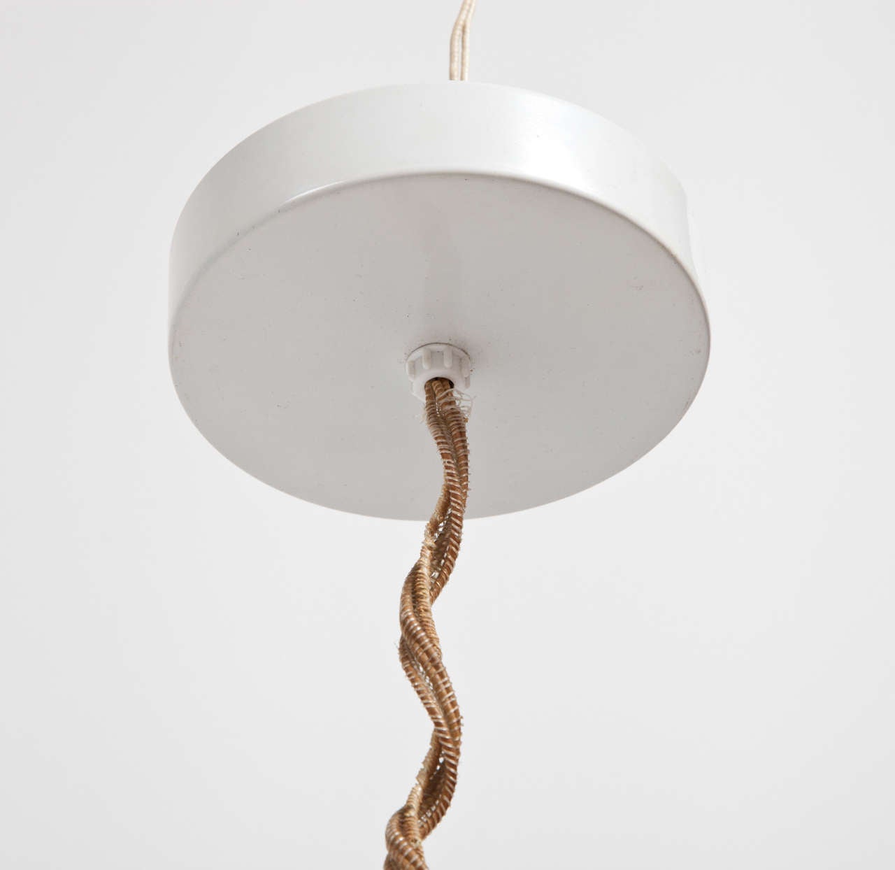 Minimalist 1960s Italian White Pendant Light For Sale