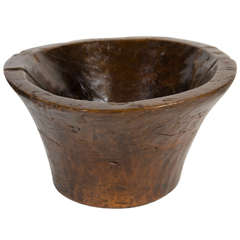 Vintage Carved Teakwood Bowl 11