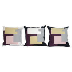 Mid-Century Inspired Architectural Pillow Black Collection by Arguello Casa 12