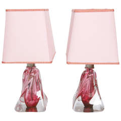 Pair 1950s Belgian Table lamps