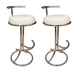 Pair of Chrome Bar Stools